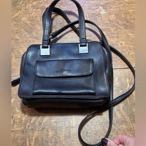 Liz Claiborne vintage 90s leather purse crossbody strap chocolate‎ brown
